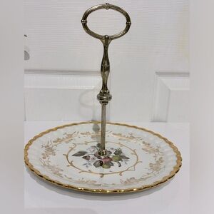 Alphine White Ironstone Woods and Son England Pastry plate